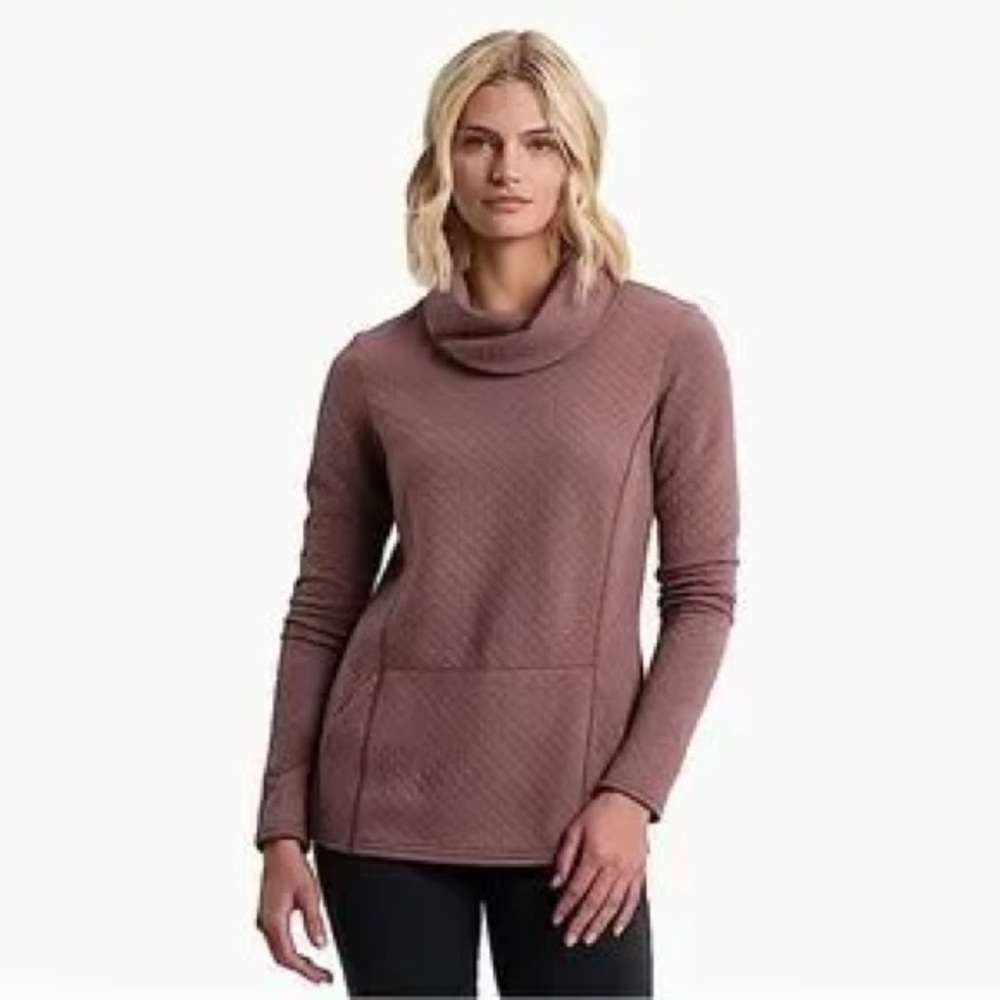Kuhl Athena Wool Cowl Funnel Neck Pullover Sweatshirt Purple Size XS D